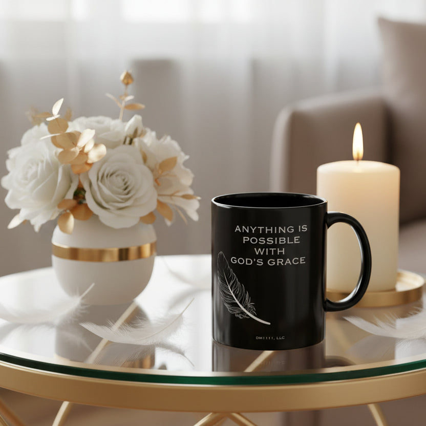 MUG OF THE WEEK - DM1111 "God's Grace" Affirmation Black Mug (11oz, 15oz)