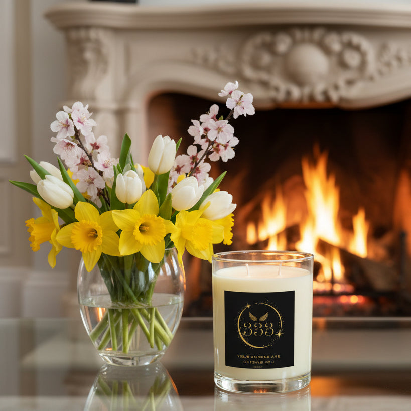 Angel 333 Your Angels Are Guiding You - Scented Candle - Full Glass, 11oz