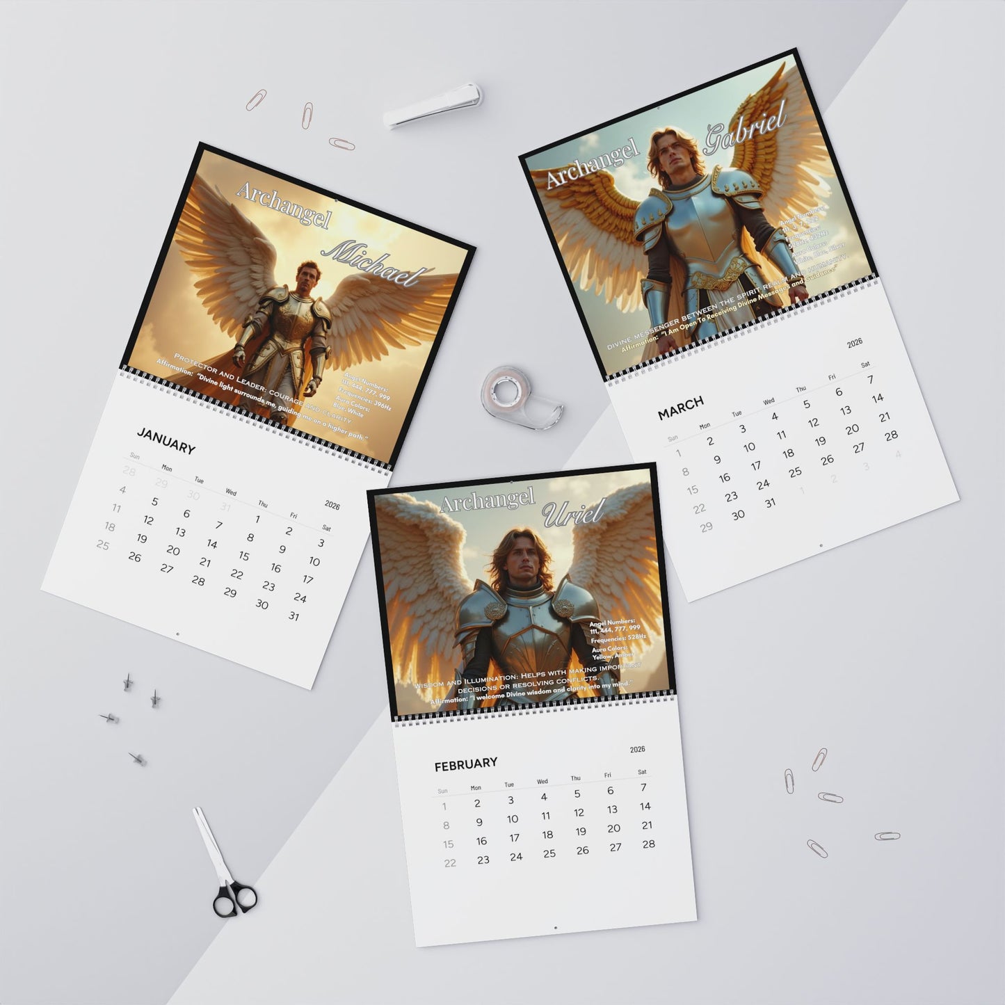 Divine Archangels Wall Calendars (2026)