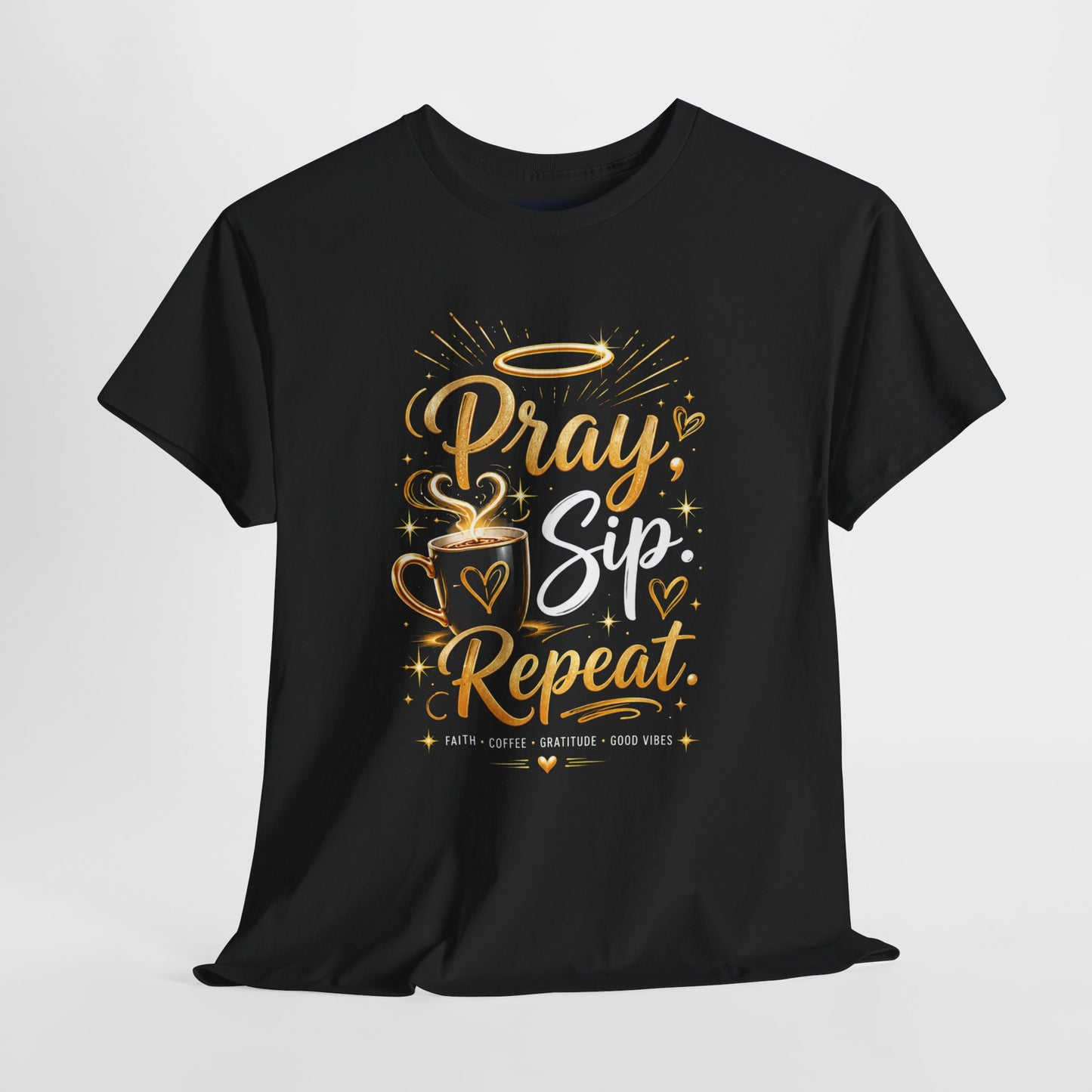 "Pray. Sip. Repeat DF" T-Shirt by DM1111