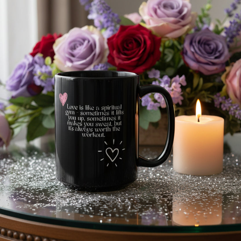 DM1111 "Love Is Like A Spiritual Gym" Love Mug (11oz, 15oz)