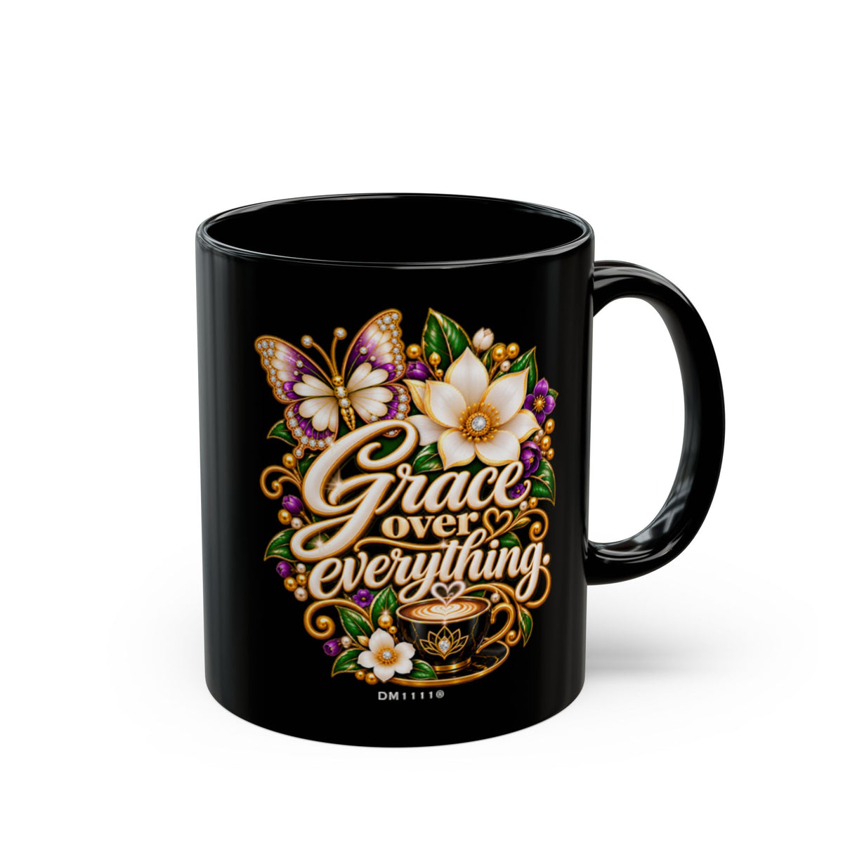 "Grace Over Everything" Divine Faith mug (Black, 11oz/15oz)