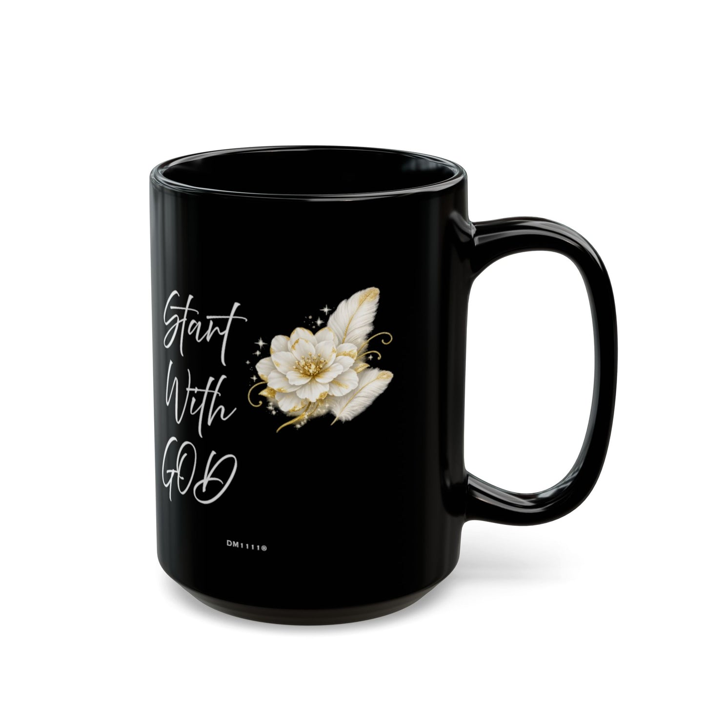 "Start With God" Divine Faith mug (Black, 11oz/15oz)