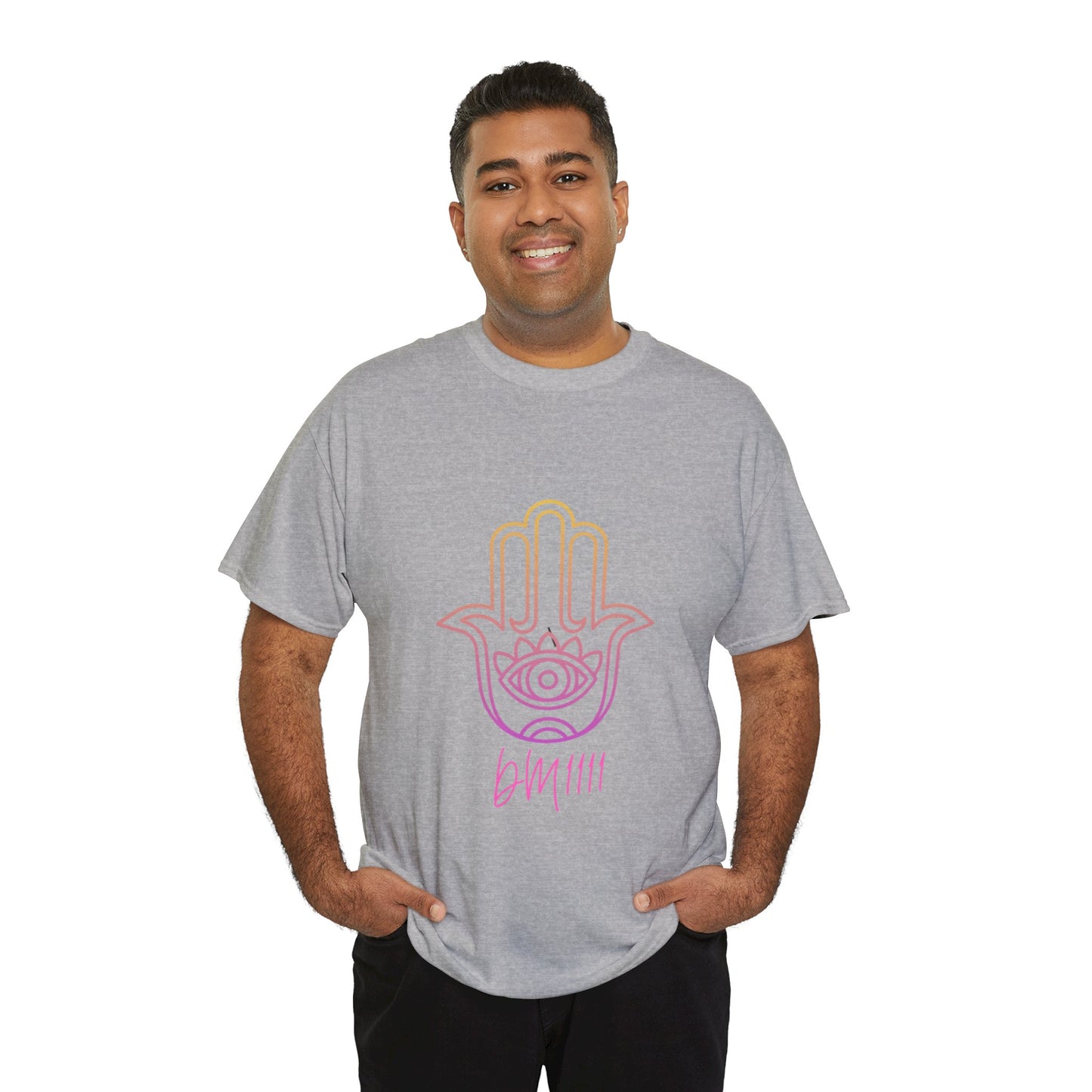 Multi Color Hamsa Hand DM1111 Unisex Heavy Cotton Tee