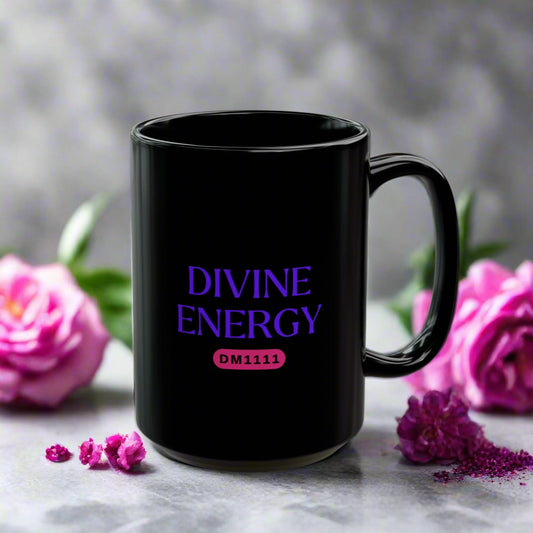 DIVINE ENERGY DM1111 Black Mug (11oz, 15oz)