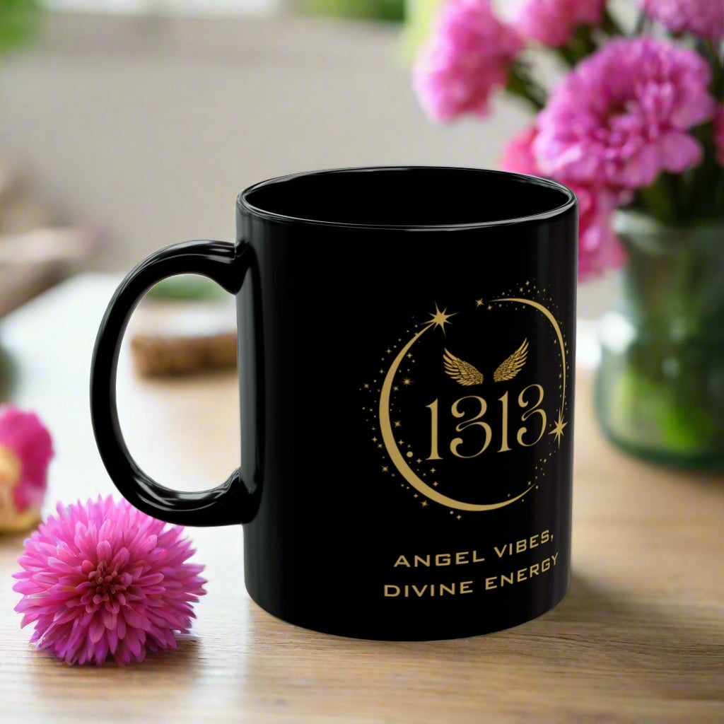Angel 1313 Affirmation DM1111 Black Mug (11oz, 15oz)
