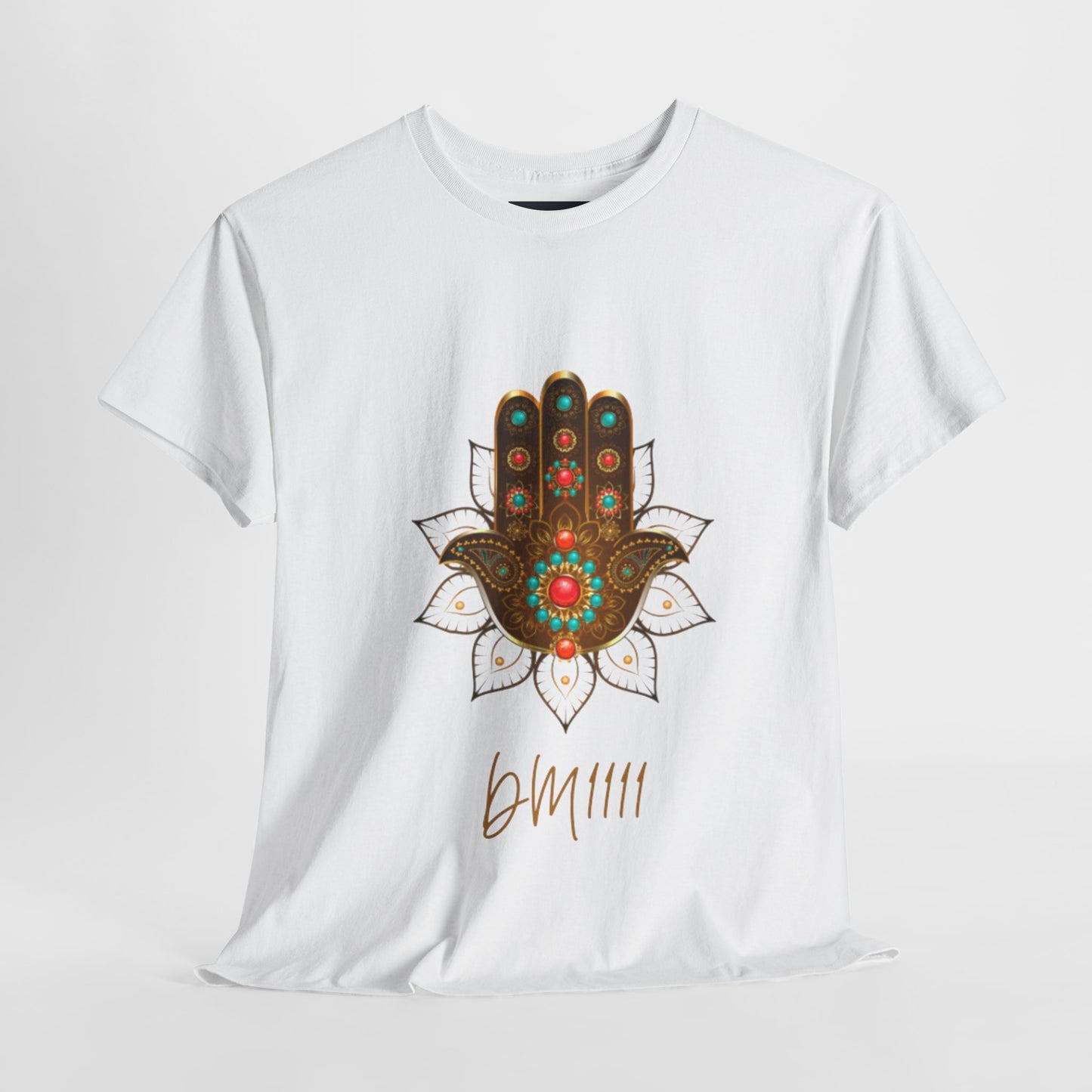 Gold Hamsa Hand DM1111 Unisex Heavy Cotton Tee