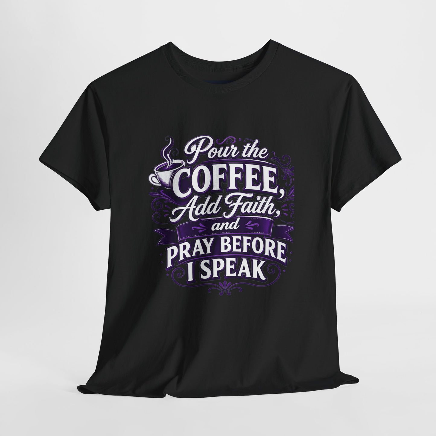 "Pour The Coffee, Add Faith, DF" T-Shirt by DM1111