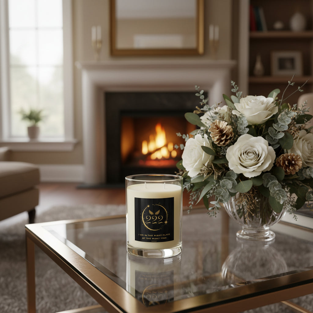 Angel 222 Right Place, Right Time - Scented Candle - Full Glass, 11oz