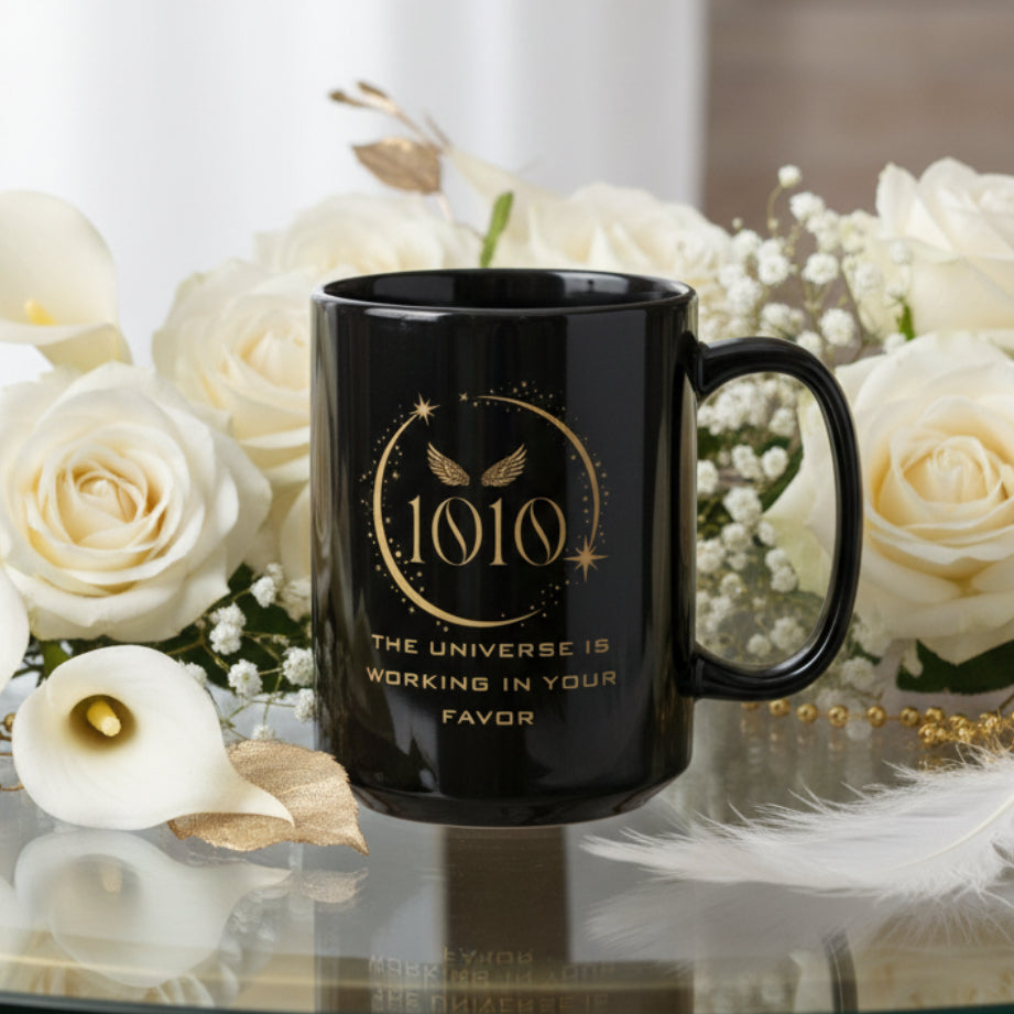 Angel 1010 Affirmation DM1111 Black Mug (11oz, 15oz)