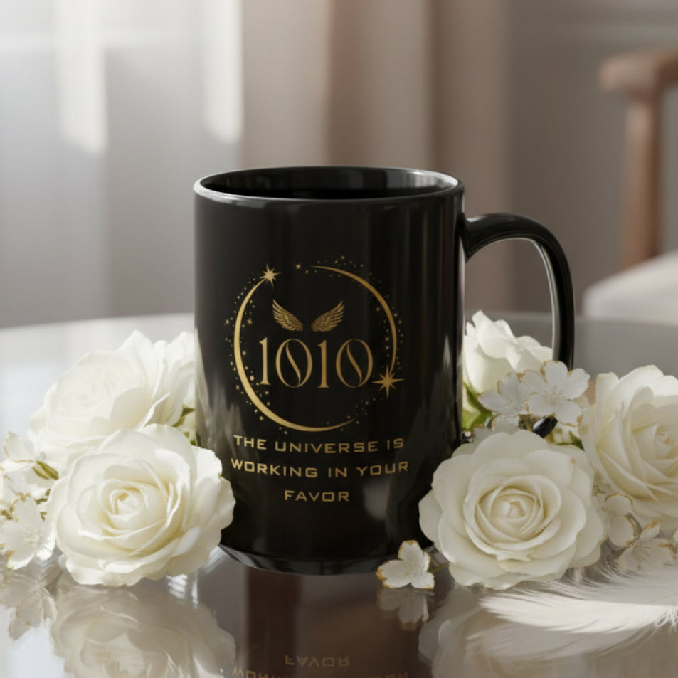 Angel 1010 Affirmation DM1111 Black Mug (11oz, 15oz)
