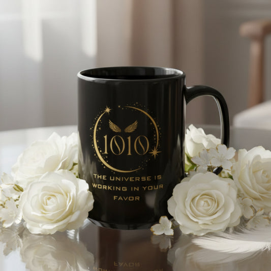 Angel 1010 Affirmation DM1111 Black Mug (11oz, 15oz)