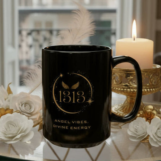 Angel 1313 Affirmation DM1111 Black Mug (11oz, 15oz)