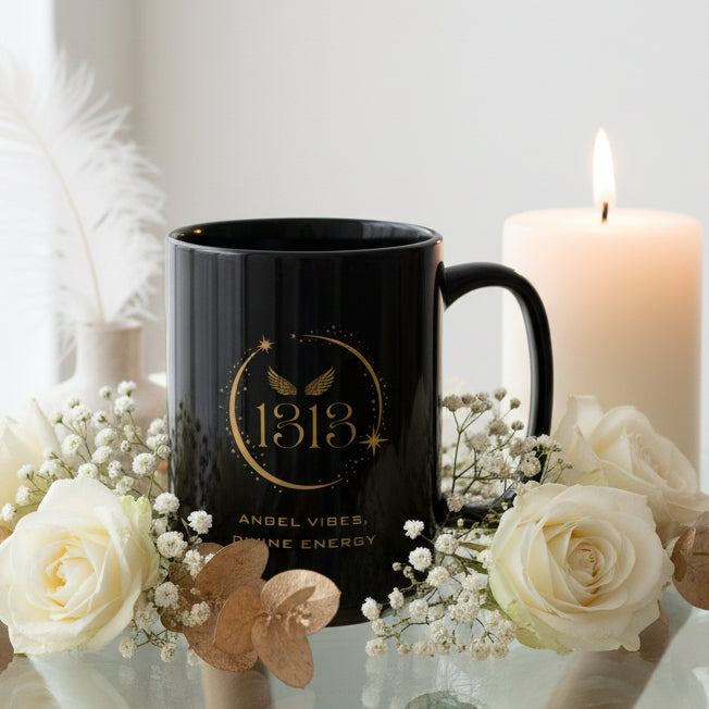 Angel 1313 Affirmation DM1111 Black Mug (11oz, 15oz)