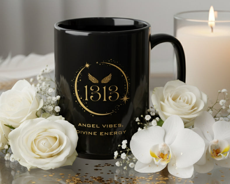 Angel 1313 Affirmation DM1111 Black Mug (11oz, 15oz)