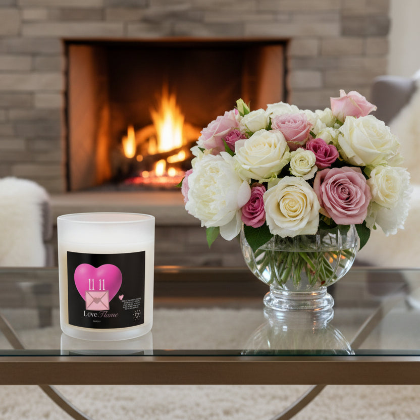 11:11 Love Flame - "Sacred Melody" 11oz Glass Candle