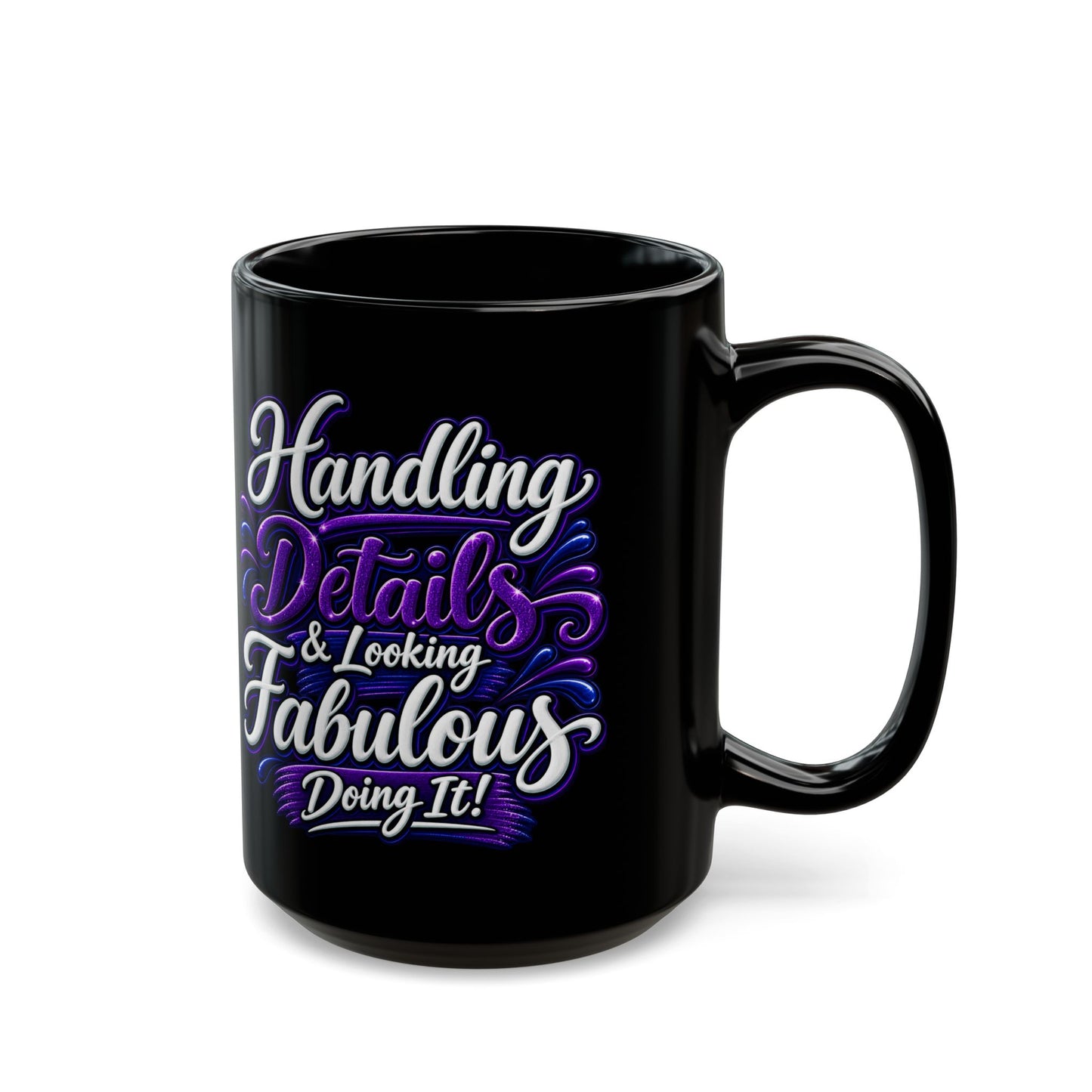 "Handling Details, DF" Divine Faith mug (Black, 11oz/15oz)