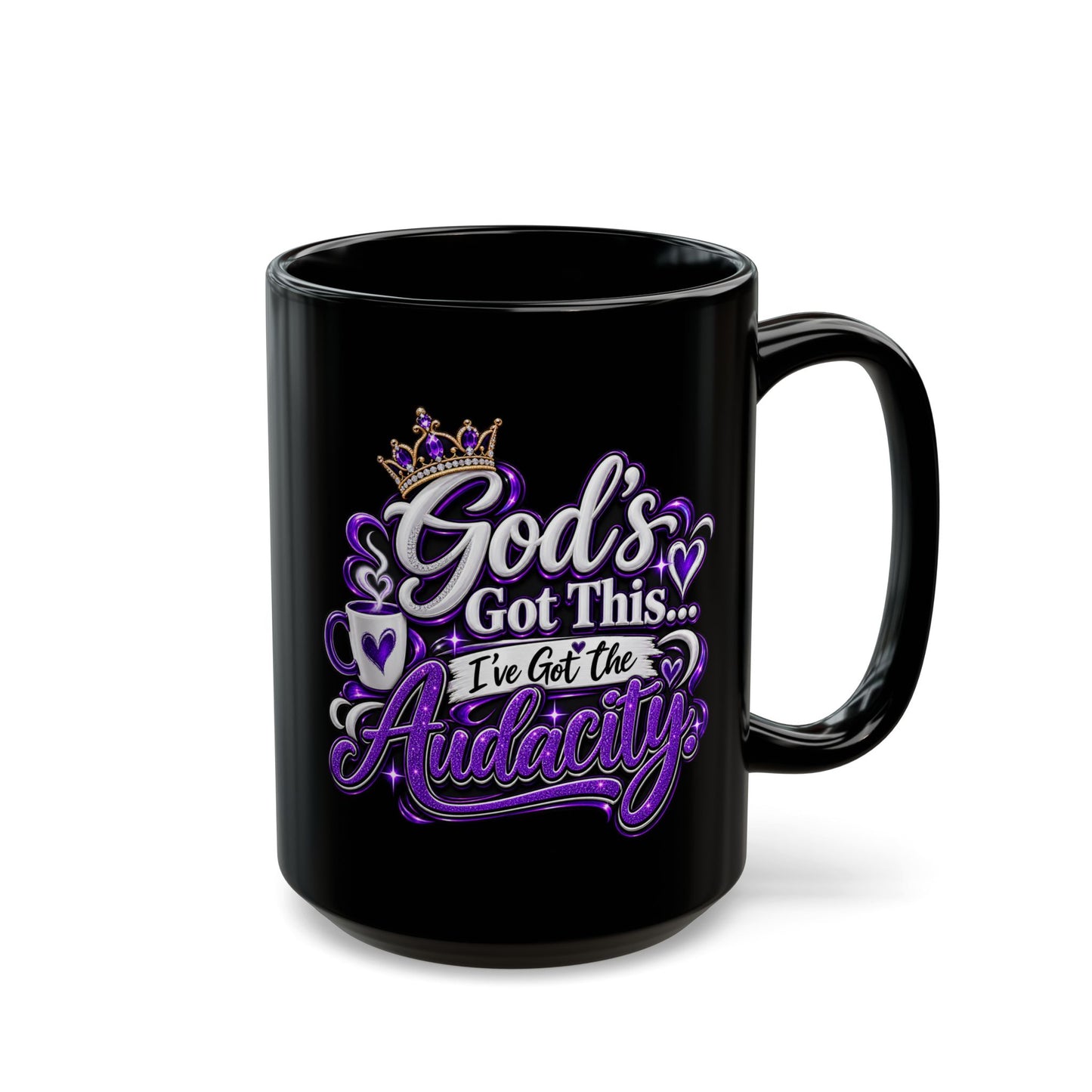 "God’s Got This, DF" Divine Faith mug (Black, 11oz/15oz)