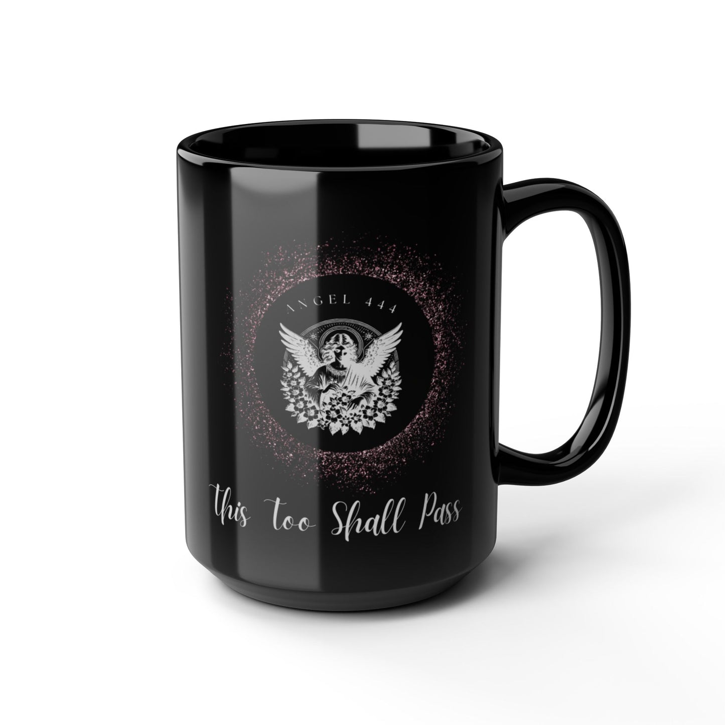 Angel 444 DM1111 Black Mug (11oz, 15oz)