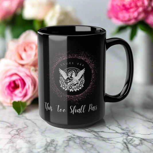 Angel 444 DM1111 Black Mug (11oz, 15oz)
