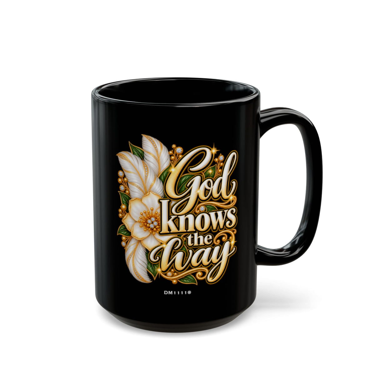 "God Knows The Way" Divine Faith mug (Black, 11oz/15oz)
