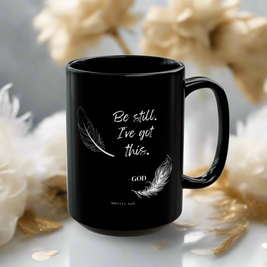 DM1111 "Be Still" Black Mug (11oz, 15oz)