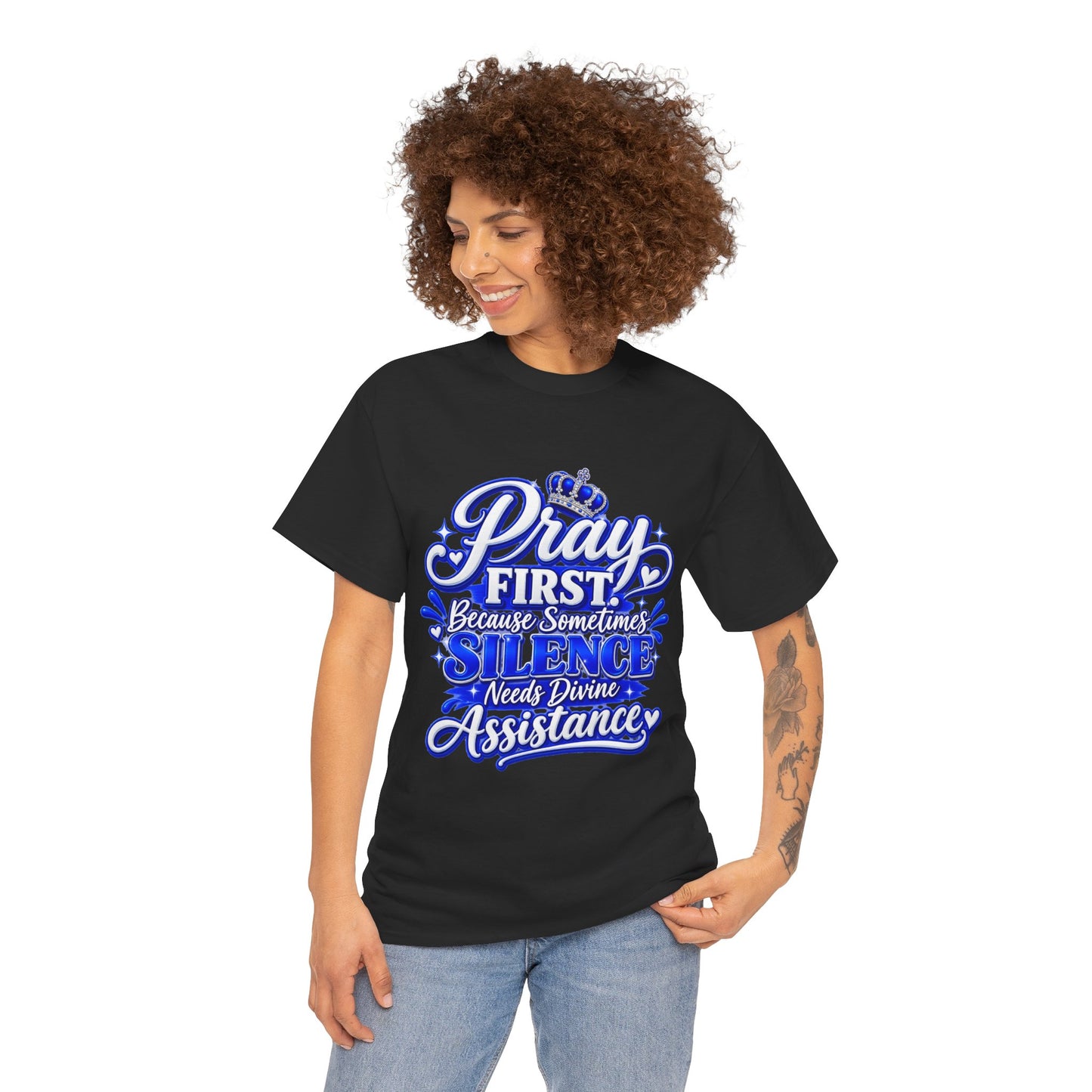 "Pray First, DF" T-Shirt by DM1111