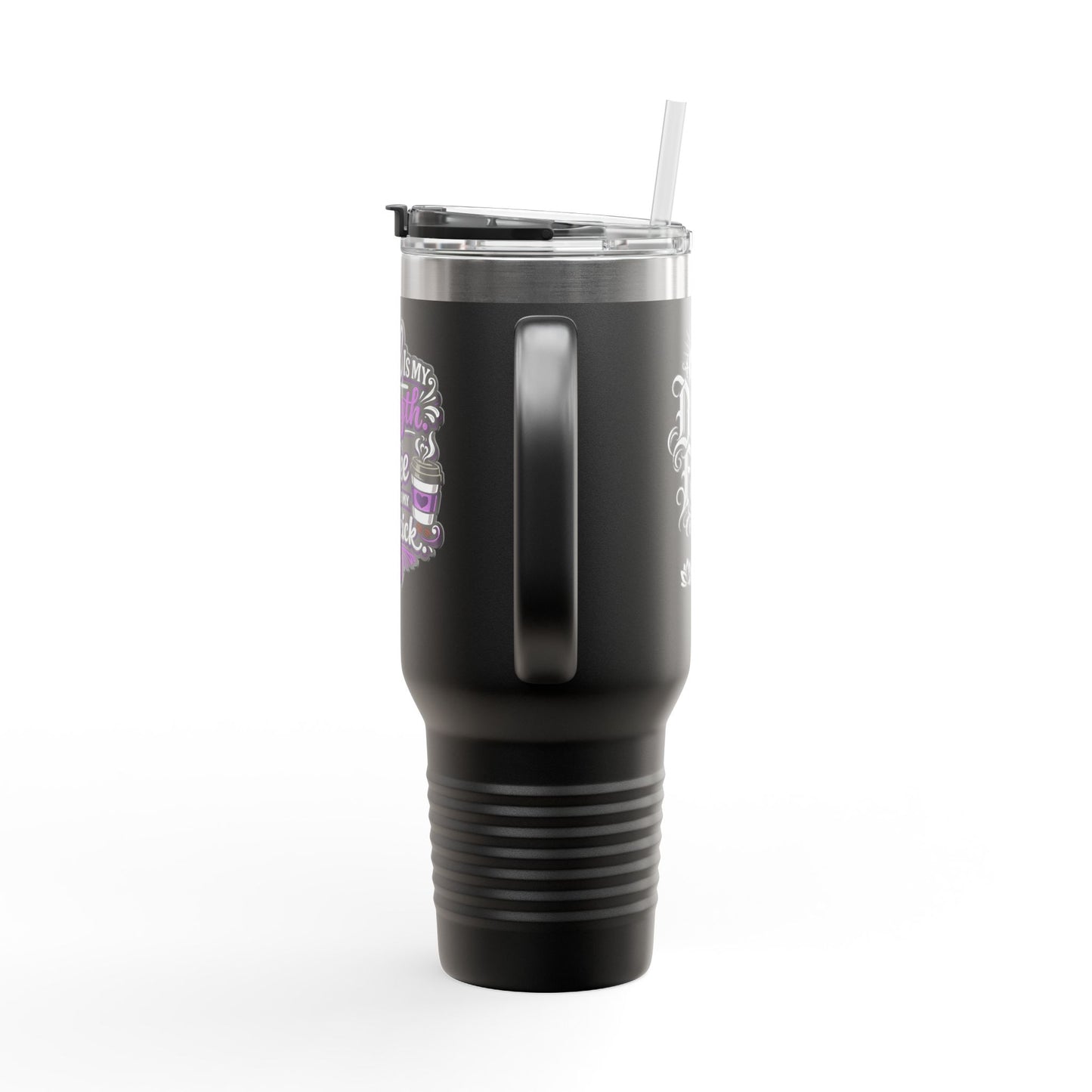 Travel Mug — "God Is My Strength" 40oz Insulated Tumbler