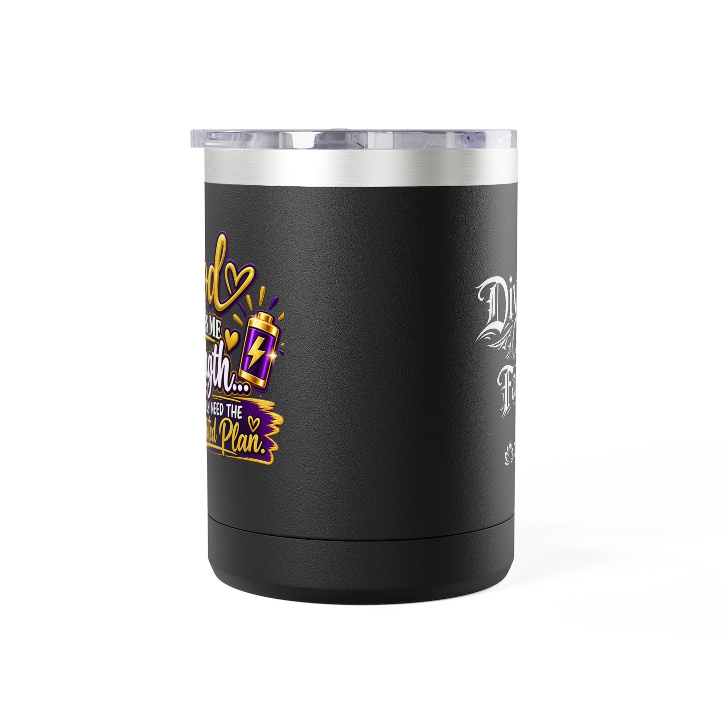 "God Gives Me Strength" 15oz Insulated Travel Mug