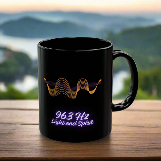 963 Hz Frequency DM1111 Black Mug (11oz, 15oz)
