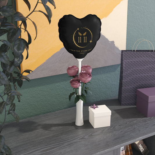 11 11 "I Told The Stars About You" Balloons (Heart-shaped), 6"