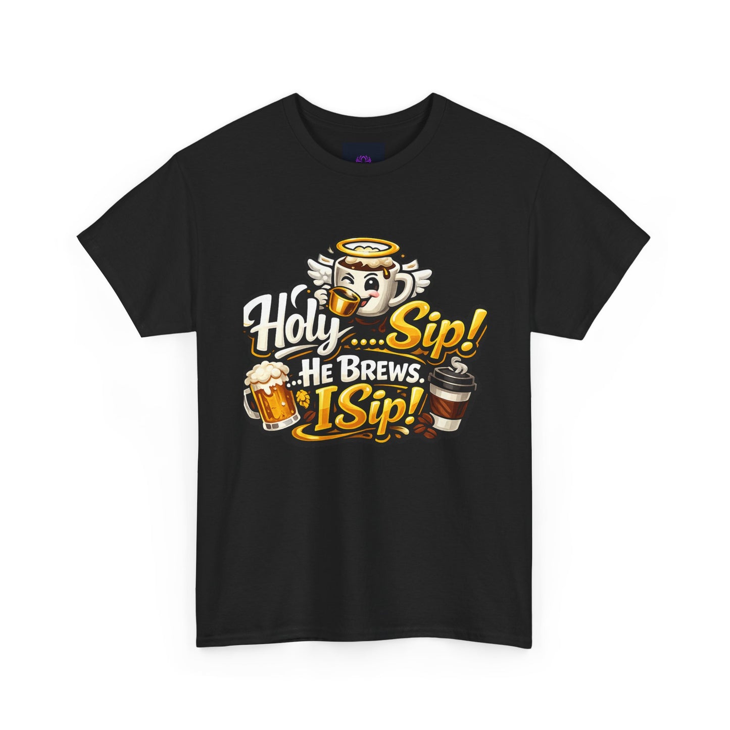 "Holy Sip! He Brews. I Sip, DF" T-Shirt by DM1111
