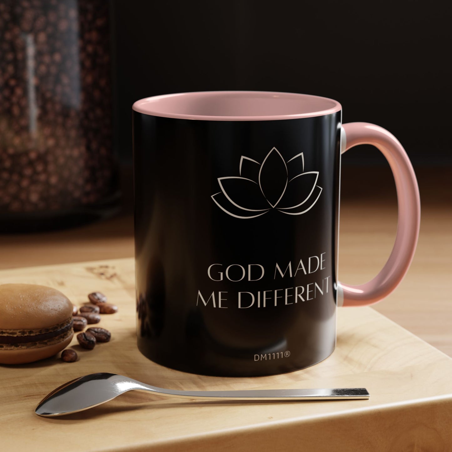 DM1111 "GOD Made Me Different" Accent Coffee Mug (11, 15oz)