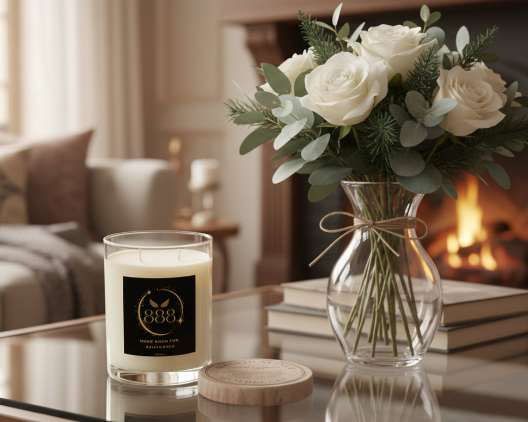 Angel 888 Make Room For Abundance - Scented Candle - Full Glass, 11oz