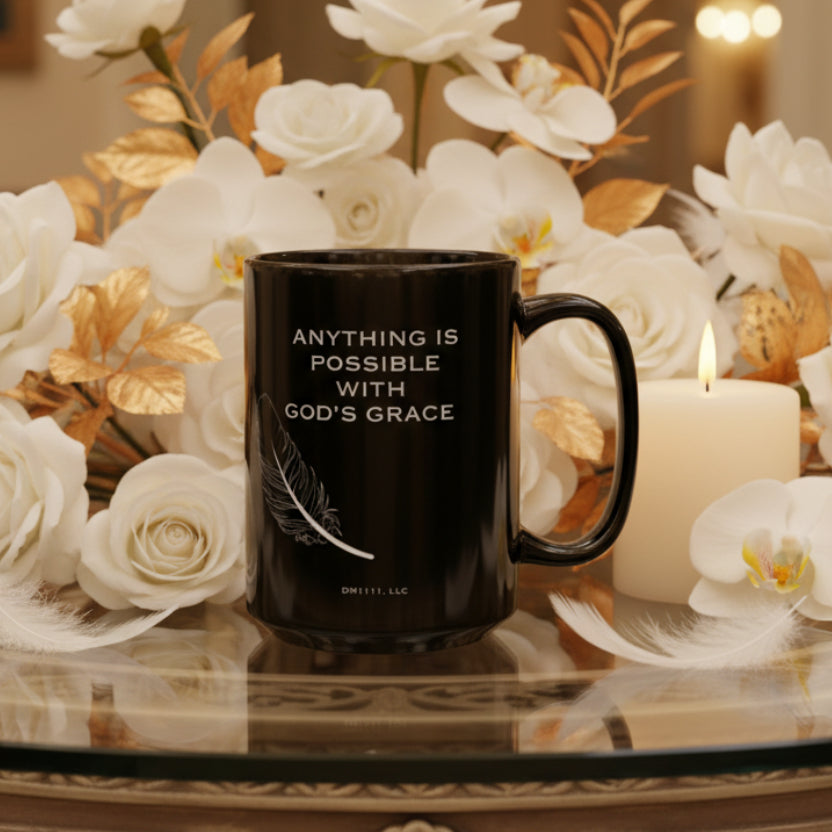 MUG OF THE WEEK - DM1111 "God's Grace" Affirmation Black Mug (11oz, 15oz)