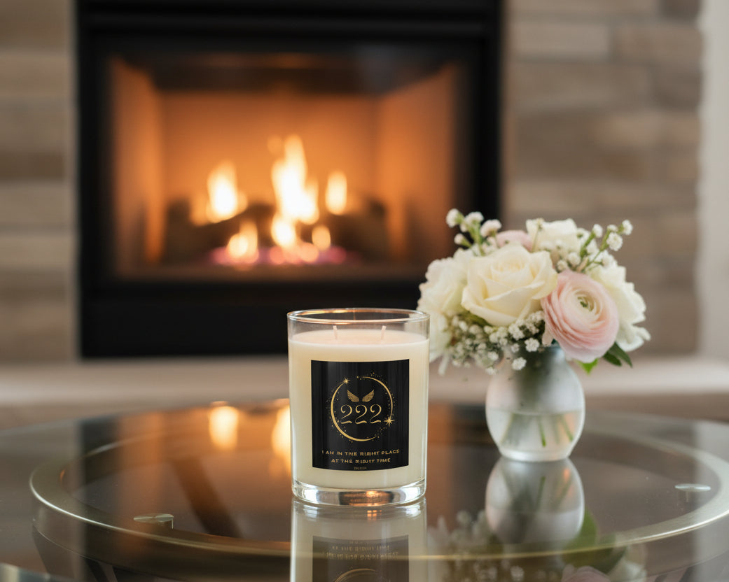 Angel 222 Right Place, Right Time - Scented Candle - Full Glass, 11oz