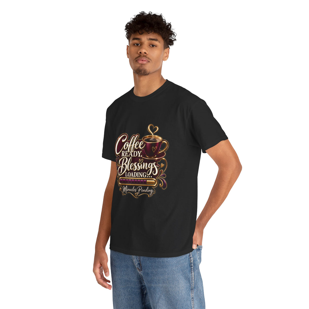 Coffee Ready, Blessings Loading, DF" T-Shirt by DM1111