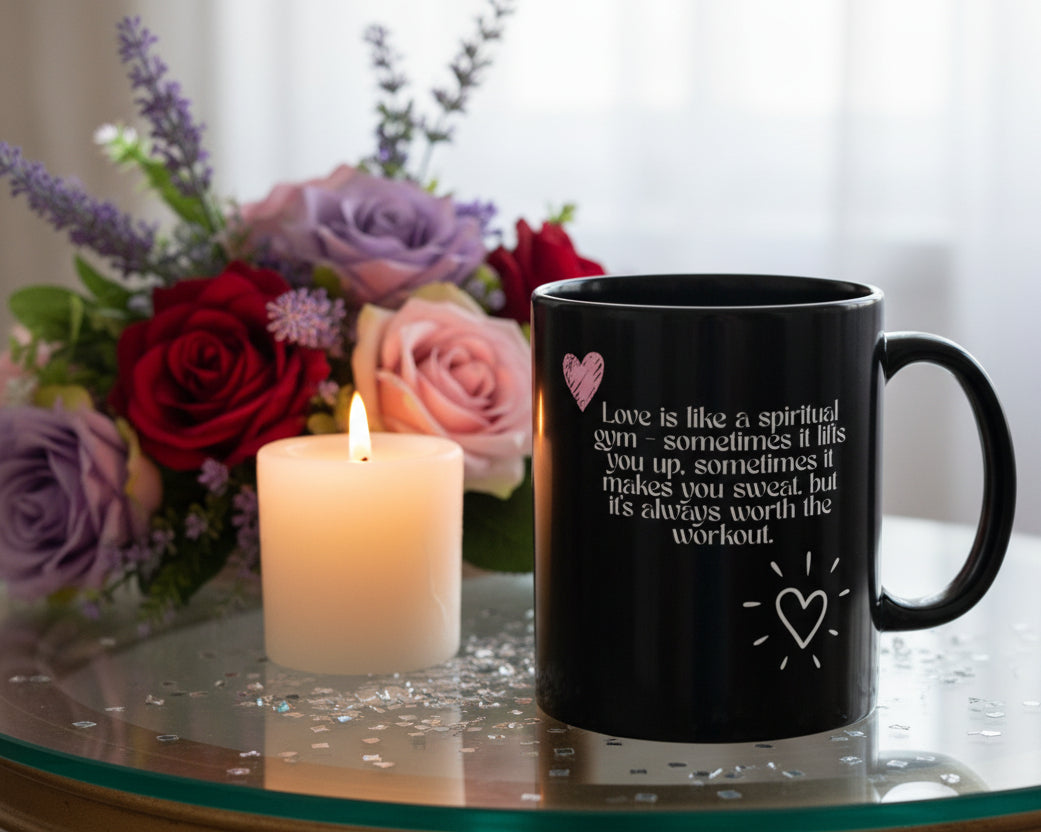 DM1111 "Love Is Like A Spiritual Gym" Love Mug (11oz, 15oz)