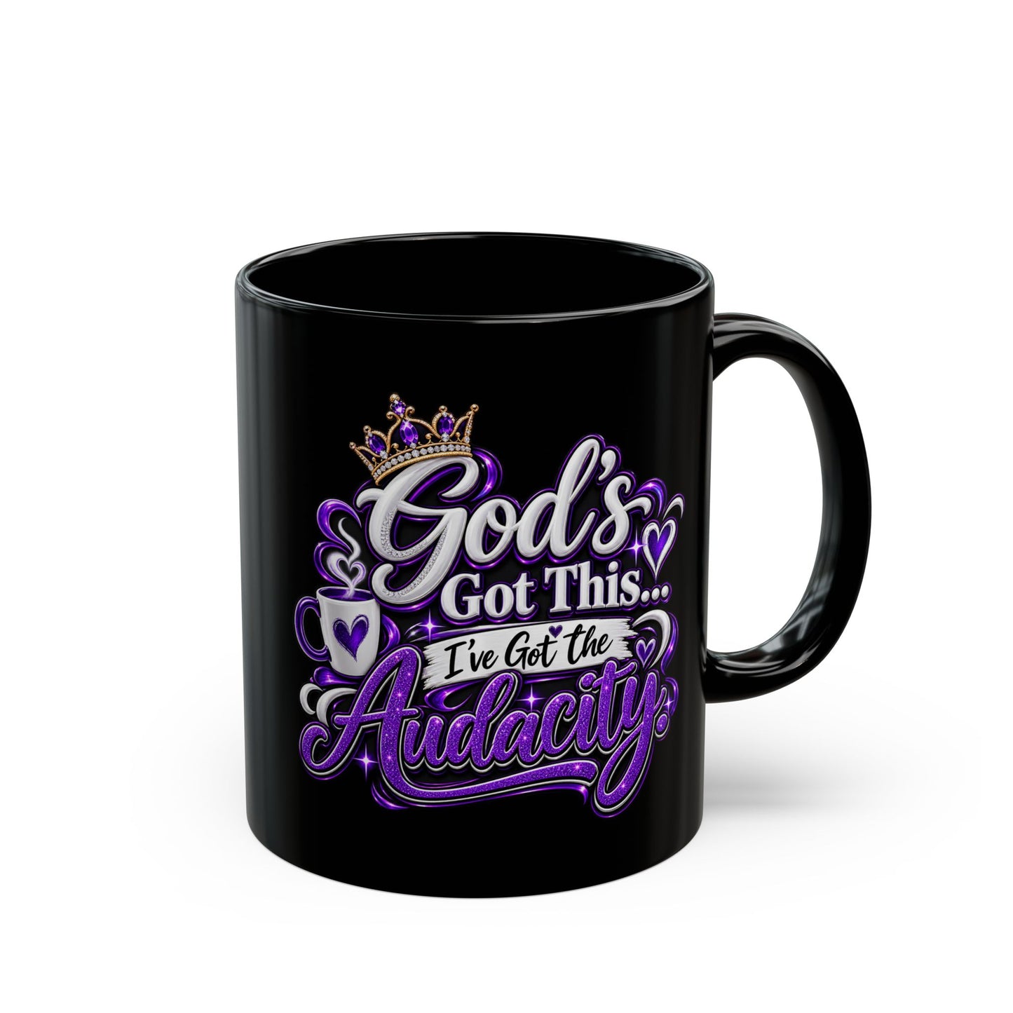 "God’s Got This, DF" Divine Faith mug (Black, 11oz/15oz)