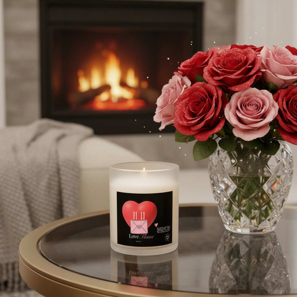 11:11 Love Flame - "Spiritual Playlist" 11oz Glass Candle