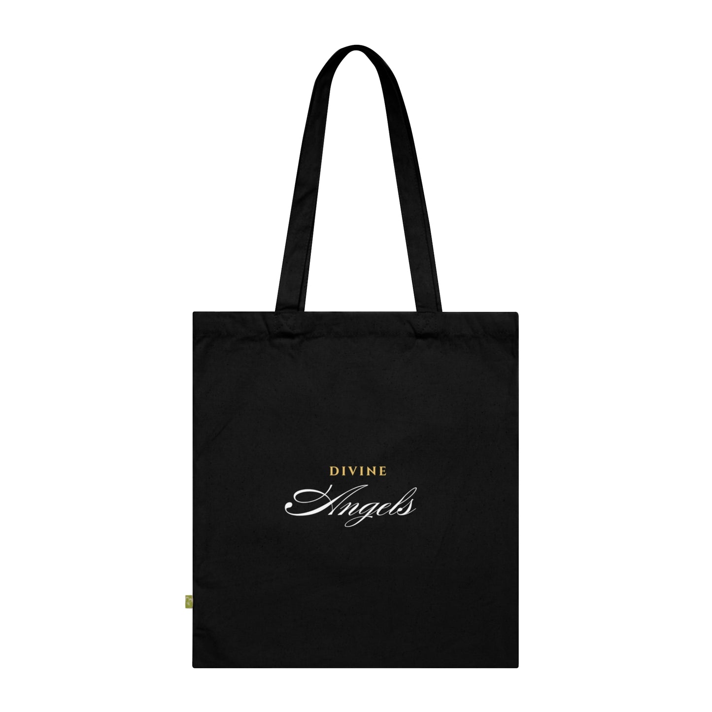 "Divine Angels" / "Divine and Chosen" Organic Cotton Tote Bag, Inspirational Faith Graphic