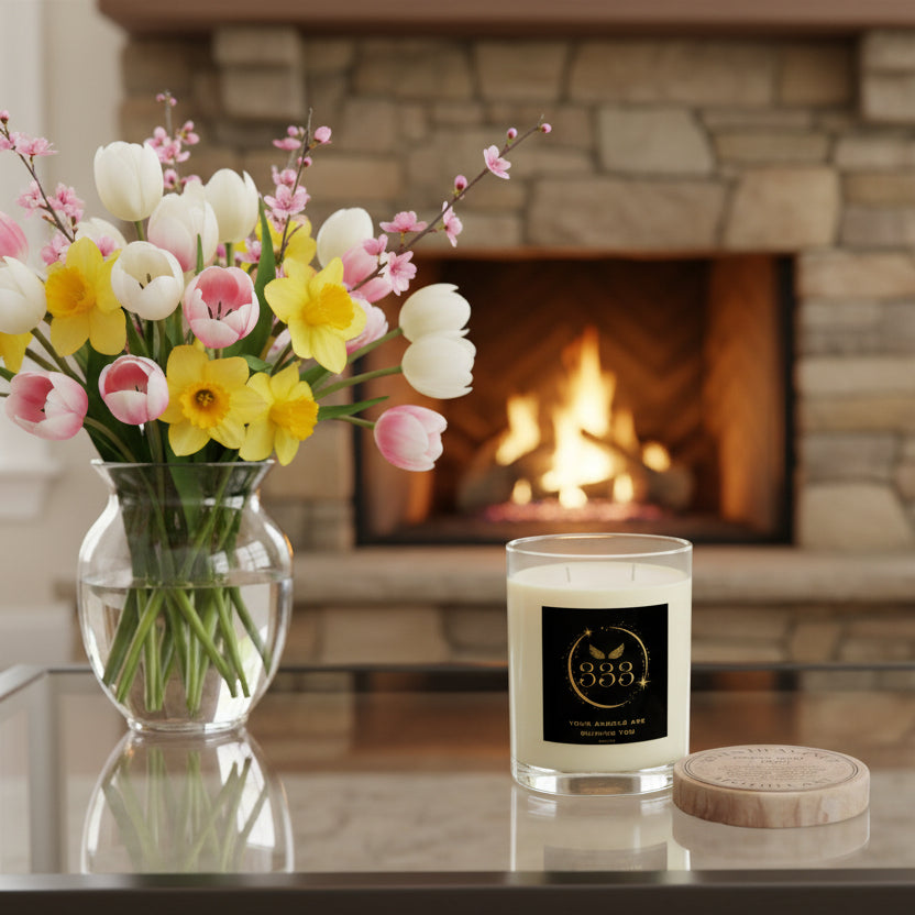 Angel 333 Your Angels Are Guiding You - Scented Candle - Full Glass, 11oz