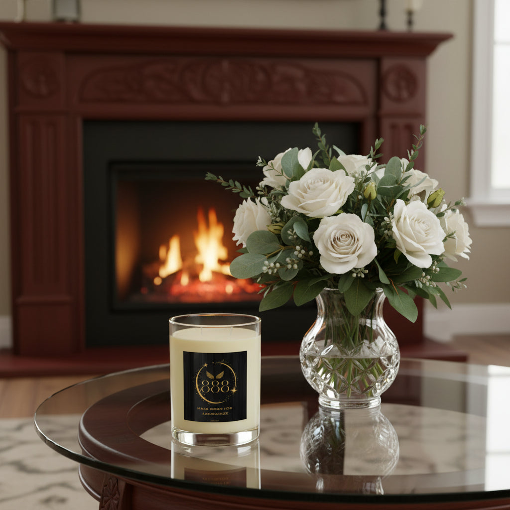 Angel 888 Make Room For Abundance - Scented Candle - Full Glass, 11oz