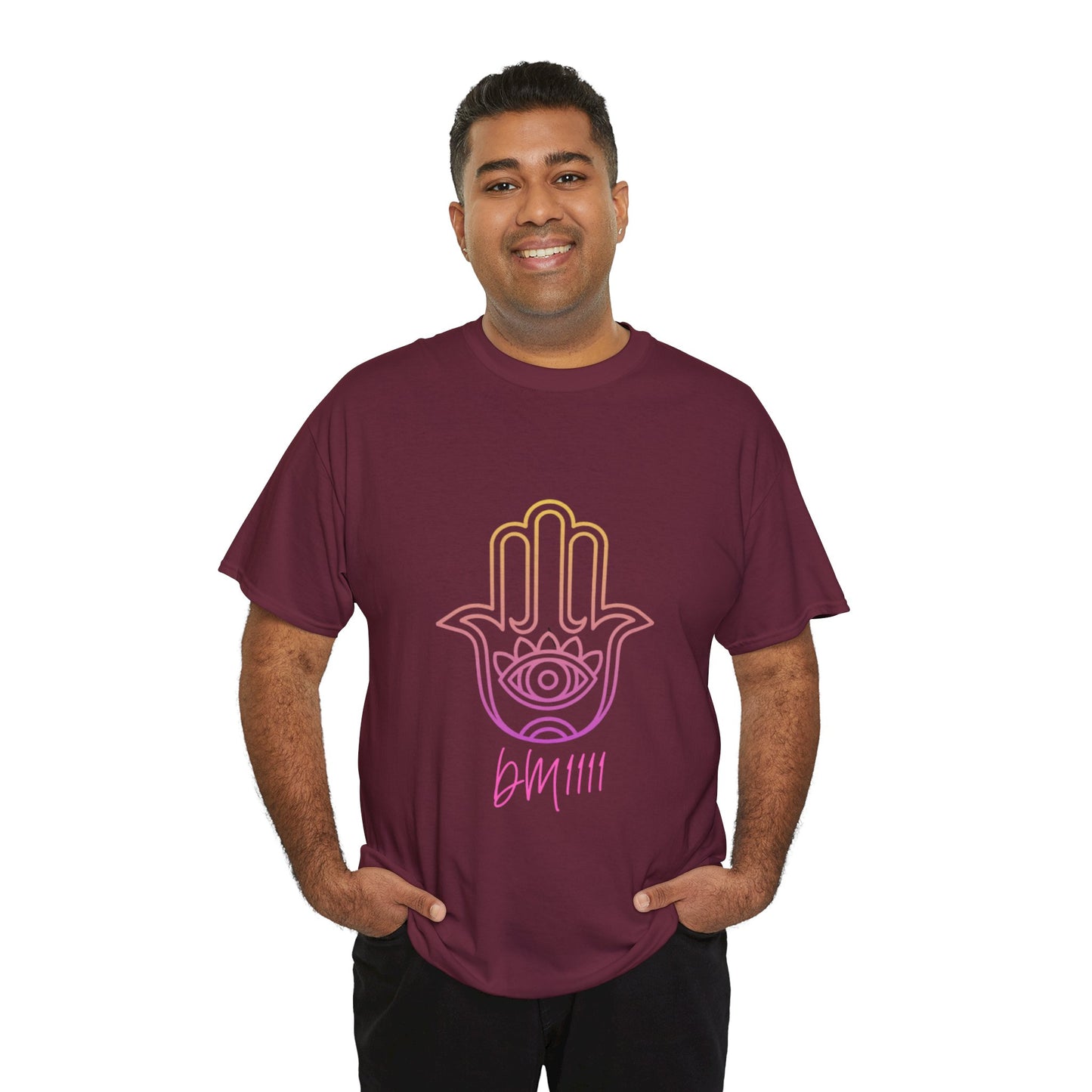 Multi Color Hamsa Hand DM1111 Unisex Heavy Cotton Tee