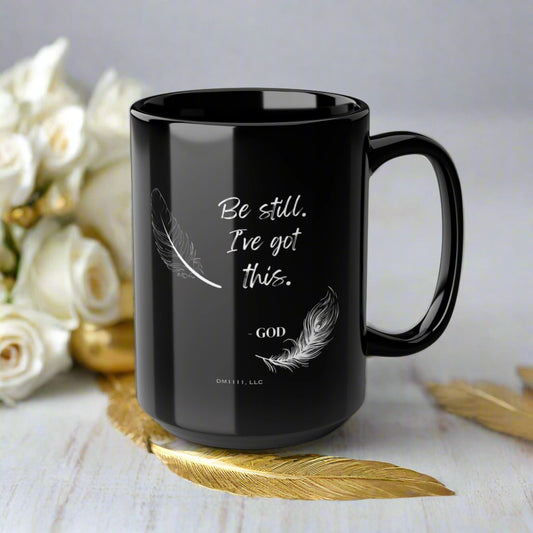 DM1111 "Be Still" Black Mug (11oz, 15oz)