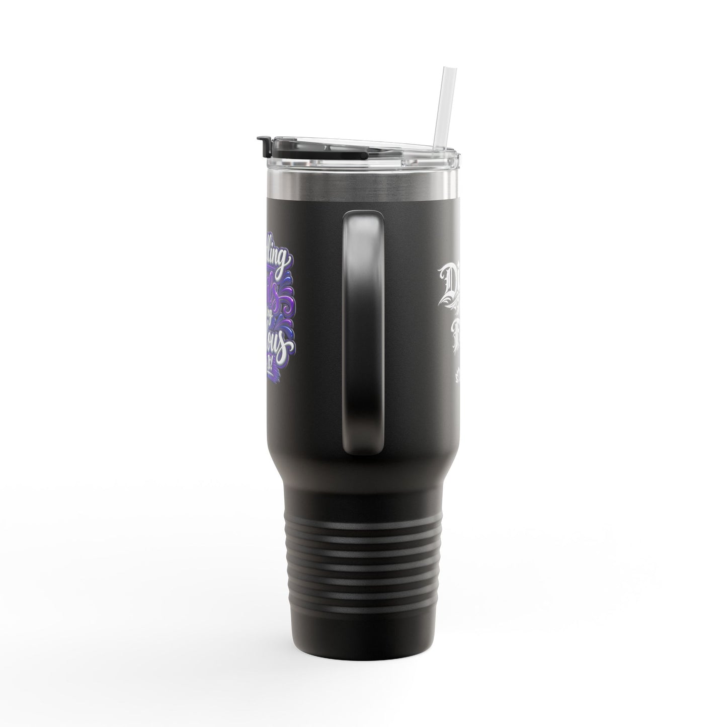 Travel Mug — "Handling Details, DF" 40oz Insulated Tumbler