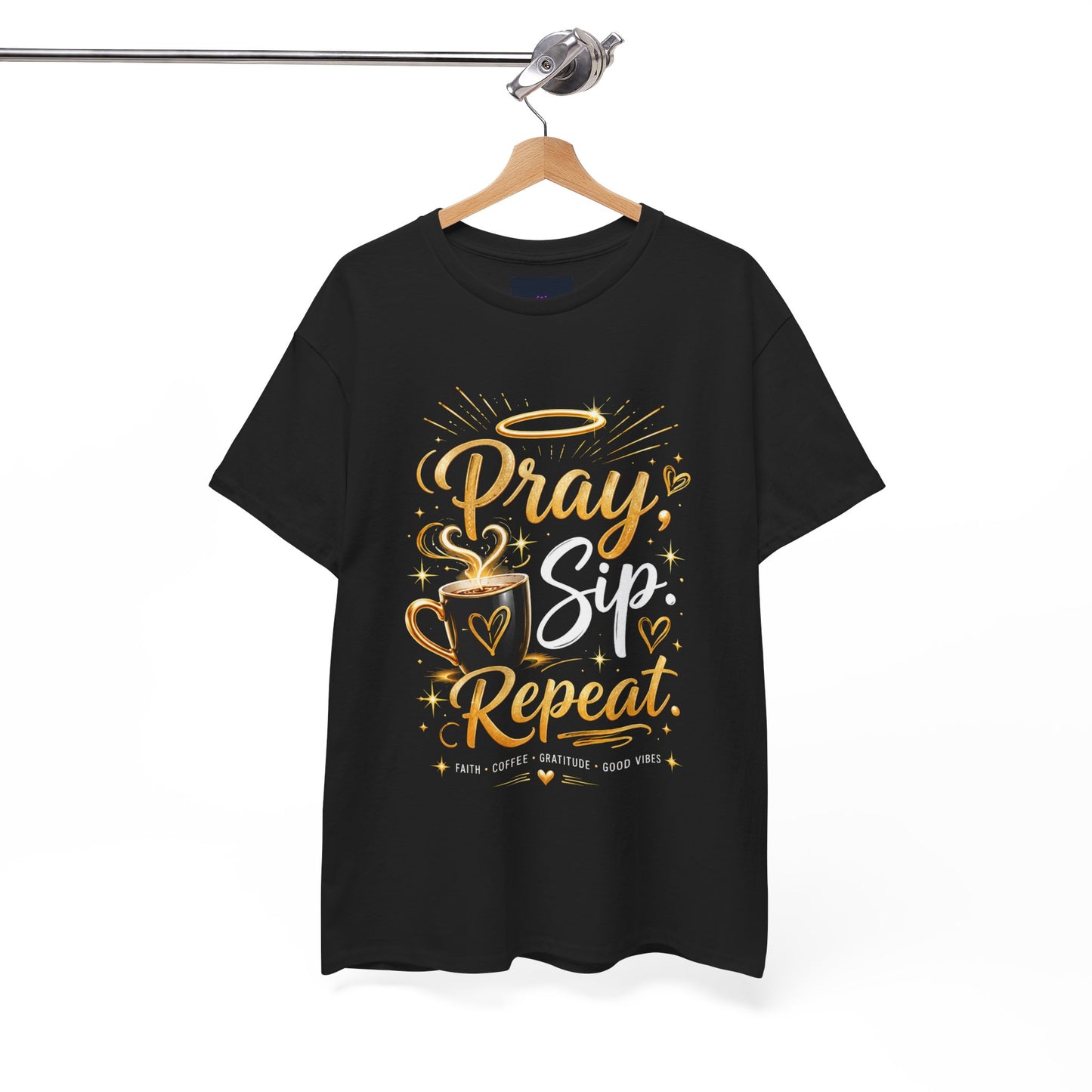"Pray. Sip. Repeat DF" T-Shirt by DM1111