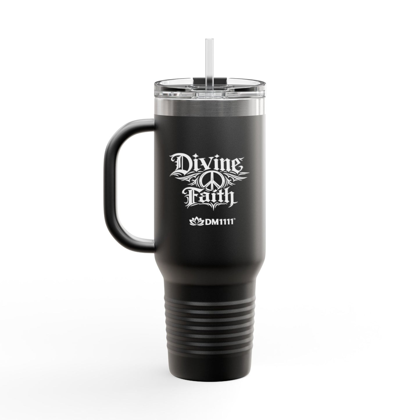 Travel Mug — "Blessed, Brewed, and Minin, DF" 40oz Insulated Tumbler