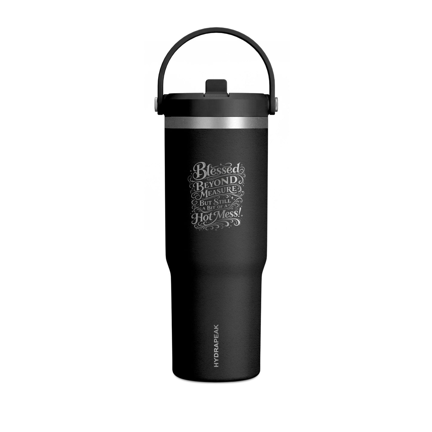 Nomad 32oz Tumbler — “Blessed Beyond Measure, Hot Mess" Insulated Travel Cup