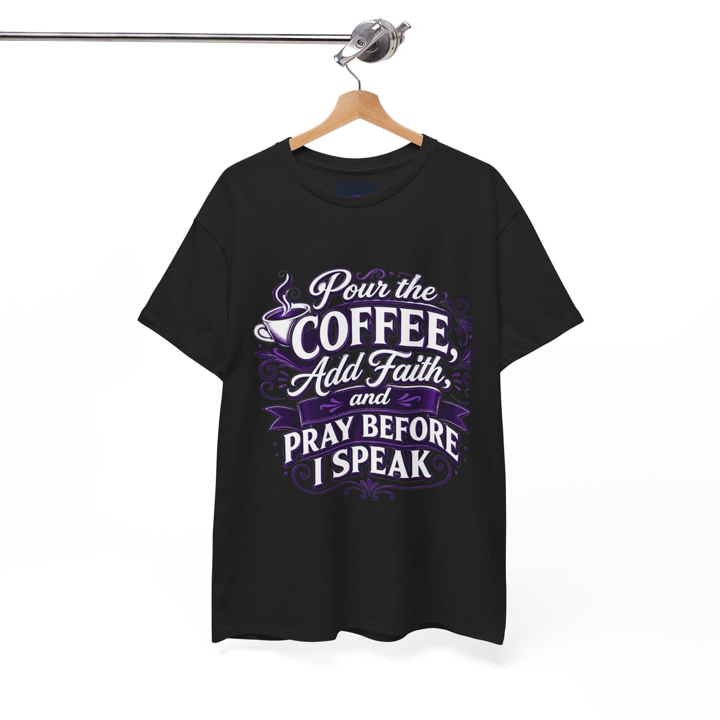 "Pour The Coffee, Add Faith, DF" T-Shirt by DM1111